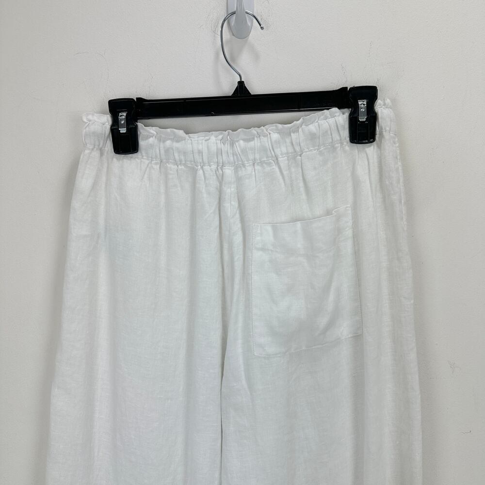 J.Crew Petite Soleil Pant Linen Pull on Relaxed White Small petite - Picture 8 of 9
